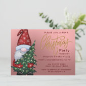 Tartan Plaid Red Christmas Party Invitation (Debout devant)
