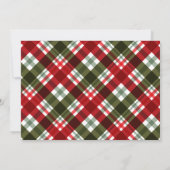 Tartan Plaid Red Christmas Party Invitation (Dos)