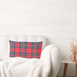 Tartan Plaid Red Classic Feestelijke Kerstvakantie Kussen