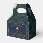 Tartan Plaid Rocking Horse Birthday Favor Box Bedankdoosjes (Voorkant Zijde)