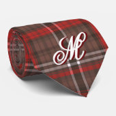 Tartan Plaid Rood Traditioneel Trendy Collectie Stropdas (Opgerold)