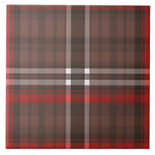 Tartan Plaid Rood Traditioneel Trendy Collectie Tegeltje