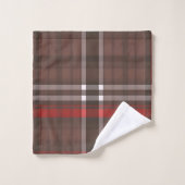 Tartan Plaid Rouge Traditionnel Collection tendanc (Gant de toilette)