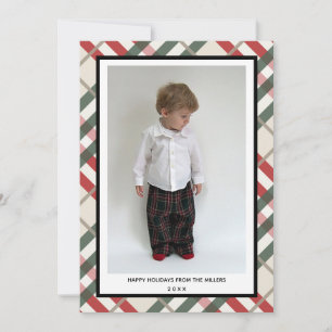 Tartan Prettige feestdagen voor kerstmis Feestdagenkaart