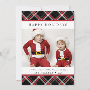 Tartan Prettige feestdagen voor kerstmis Feestdagenkaart