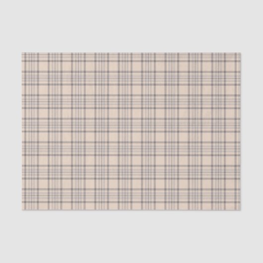 Tartan Pset Beige, bruin & wit nr. 47 Tissuepapier (Voorkant)