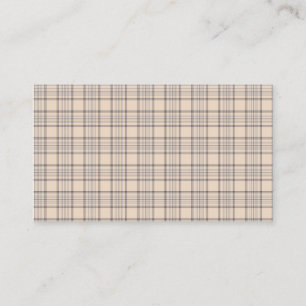 Tartan Pset Beige, bruin & wit nr. 47 Visitekaartje
