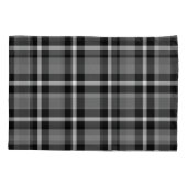 Tartan Pset Black, Grey & White No. 48 Kussensloop (Achterkant-Links)