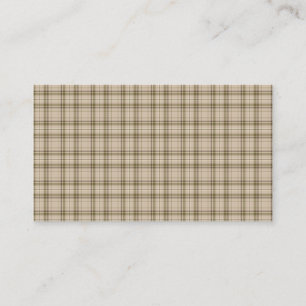 Tartan Pset Brown, Beige & Green No. 59 Visitekaartje