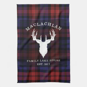 Tartan Pset Clan MacLachlan Familie Lake House Theedoek