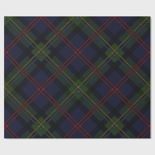 Tartan Pset Clan Malcolm Scottish Pattern Cadeaupapier (Vlak)