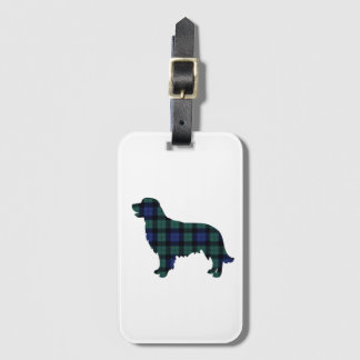 Tartan Pset Golden Retriever Bagagelabel