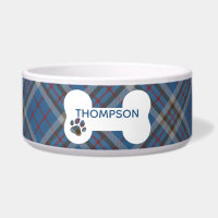 Tartan Pset Grey Blue Gecontroleerd Clan Thompson