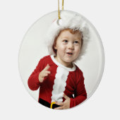 Tartan Pset-kerstversiering met jaar Keramisch Ornament (Links)