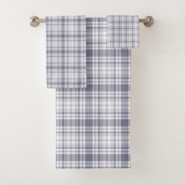 Tartan Pset Paars & White No. 61 Bad Handdoek