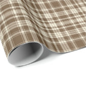 Tartan Pset Pattern Brown & Beige No. 70 Cadeaupapier (Rol Hoek)