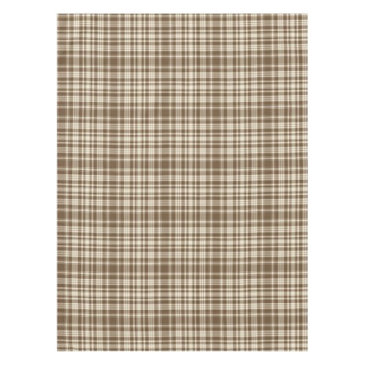 Tartan Pset Pattern Brown & Beige No. 70 Tafelkleed (Voorkant)