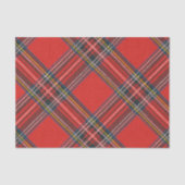 Tartan Pset Red Kerstmis Tissuepapier (Voorkant)