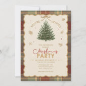 Tartan Rand Kerstfeest ID1141A Feestdagenkaart (Voorkant)