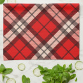 Tartan Red Plaid keukenhanddoek (Gevouwen)
