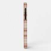 Tartan - Robuuste bruine en cementwitte telefoonta Case-Mate iPhone Case (Achterkant/links)