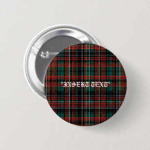 Tartan Ronde Button 5,7 Cm