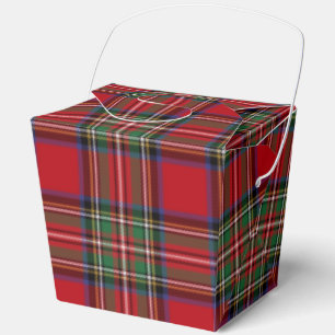 Tartan Rood Groen Geruit Stewart Plaid Bedankdoosjes