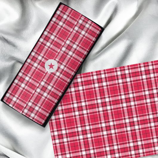 Tartan - Rood Wit Zwart Tissuepapier