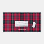 Tartan rouge avec nom (ou autre texte) (Clavier et souris)