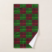 Tartan rouge et vert de Noël. (Serviette à main)