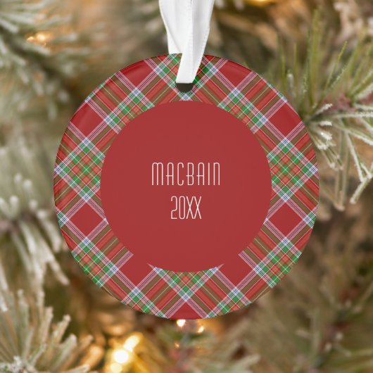 Tartan rouge et vert du clan MacBain (Arbre)