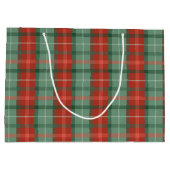 Tartan rouge et vert motif moyen sac cadeau (Dos)