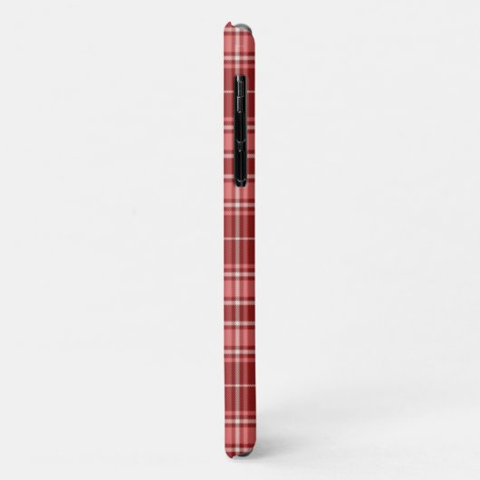 Tartan - Roze Rood en Cement Wit Case-Mate iPhone Case (Achterkant/links)