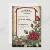 TARTAN ROZEN HANDFASTING CEREMONIE UITNODIGINGEN (Voorkant)