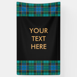 Tartan ruitenpatroon - traditioneel blauwgroen spandoek