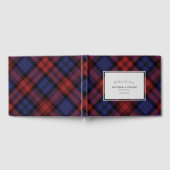 Tartan Rustic Check Geplaagd Trouwen Gastenboek (Volledig)