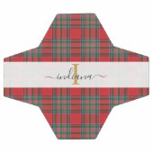 Tartan rustique monogrammé Nom Girly (Plat)