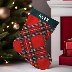 Tartan Schotland Rood Kerstmis Kleine Kerstsok