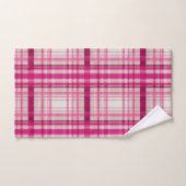 Tartan Schots roze wit Plaid Classic Blue Bad Handdoek (Handdoek)