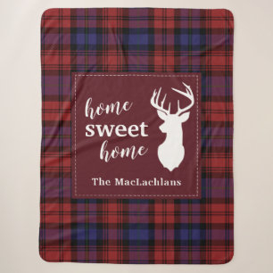 Tartan Schotse Kerst Clan MacLachlan Personaliseer Sherpa Deken