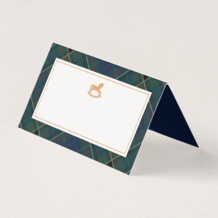 Tartan Schotse ruit Klassieke Schommelpaard Plaats Kaart