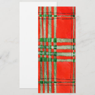 TARTAN SCOTT ROUGE 4x9,25 Carte à plat / Vertical
