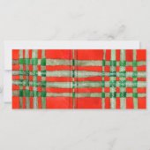 TARTAN SCOTT ROUGE 4x9 Carte Plate / Horizontal (Devant)