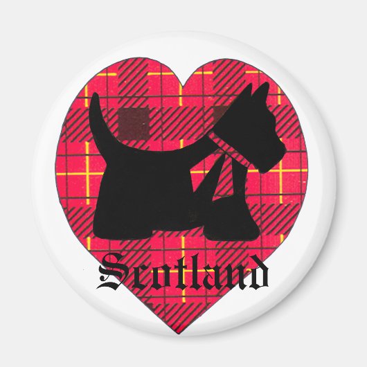 Tartan Scottie Dog Magnet (Devant)