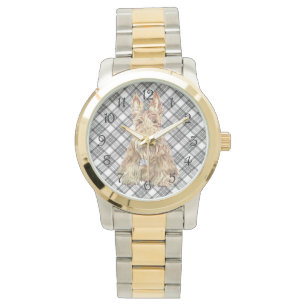 Tartan Scottie Zwart & Wit Horloge