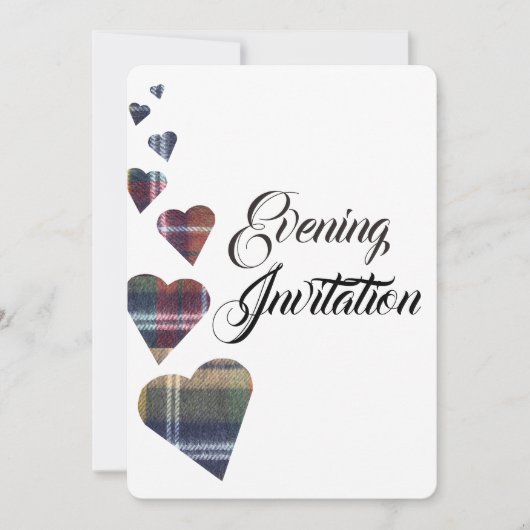 Tartan Soirée Invitation (Devant)