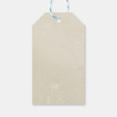 Tartan speldenaar op sneeuwvlok cadeaulabel (Achterkant)