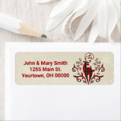 Tartan speldenaar op sneeuwvlok etiket (Insitu)