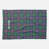 Tartan squares pattern personalized theedoek (Horizontaal)
