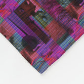 Tartan Tails: het speelse Paarse katje Fleece Deken (Hoek)